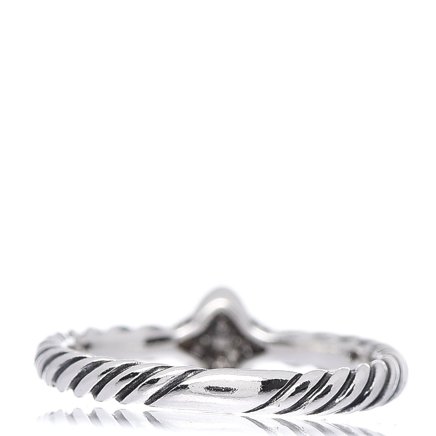 Sterling Silver Diamond Quatrefoil Ring 49 5