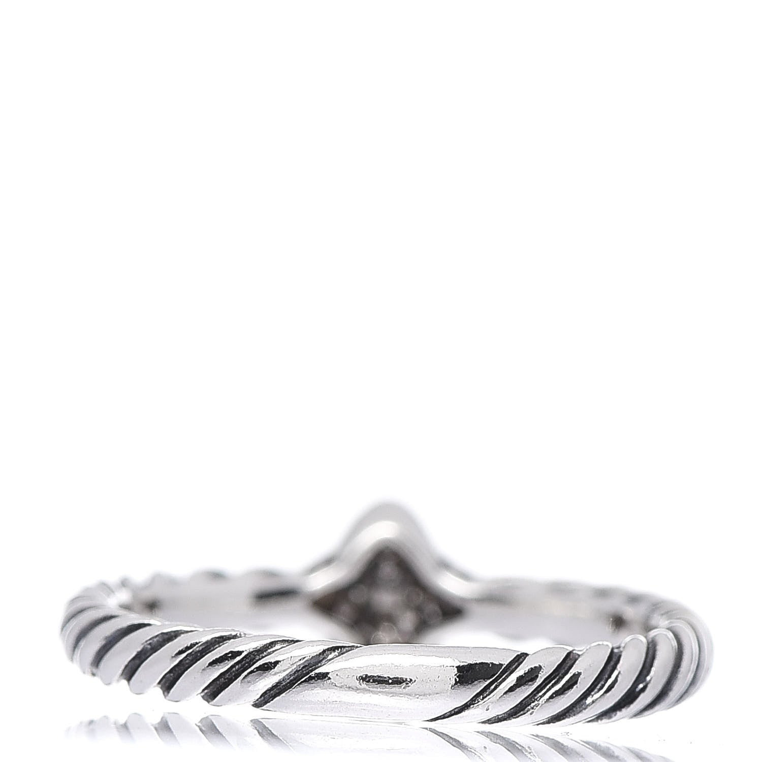 David Yurman Sterling Silver Diamond Quatrefoil Ring 49 5 3 of 5