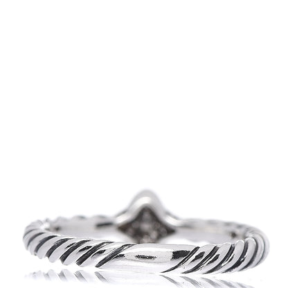 David Yurman Sterling Silver Diamond Quatrefoil Ring 49 5 3 of 5
