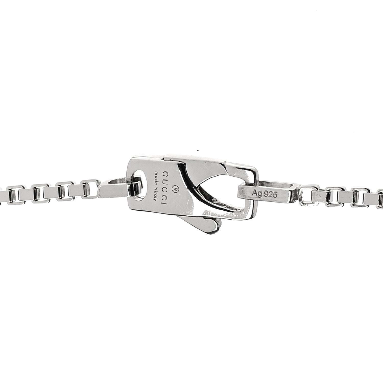 Gucci Sterling Silver Bar Pendant Necklace 4 of 5