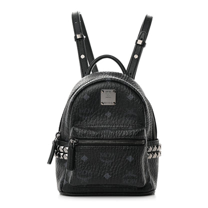 MCM Visetos Side Stud X-Mini Stark Bebe Boo Backpack Black 1 of 22
