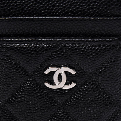 Chanel Caviar Quilted Zip Card Holder Black 12 of 13