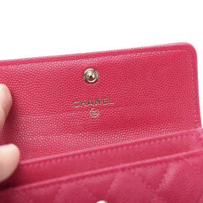 Chanel Caviar Quilted Boy Flap Card Holder Fuchsia 9 of 11
