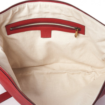 Gucci Grained Calfskin Logo Half Moon Hobo Red 7 of 9