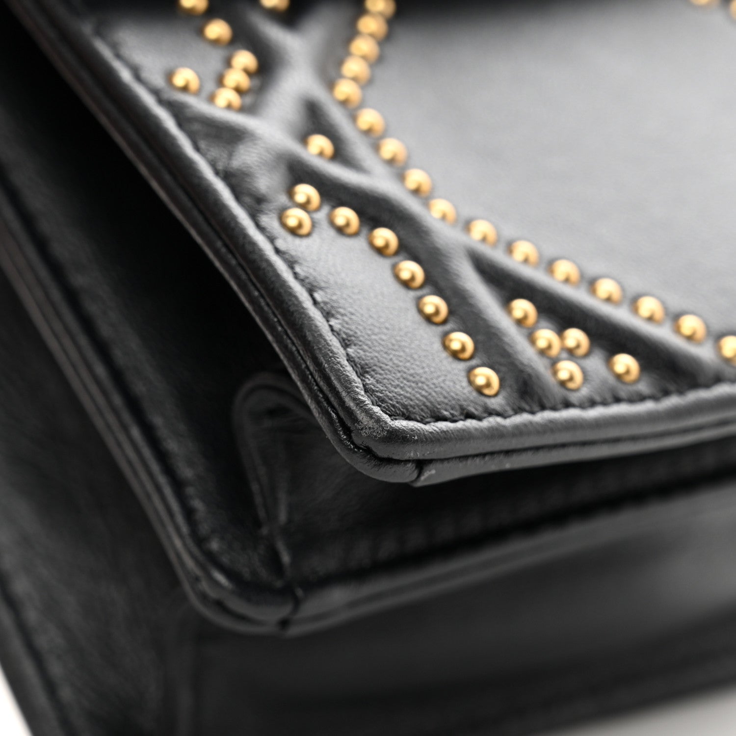 Christian Dior Lambskin Studded Vertical Diorama Black 10 of 10