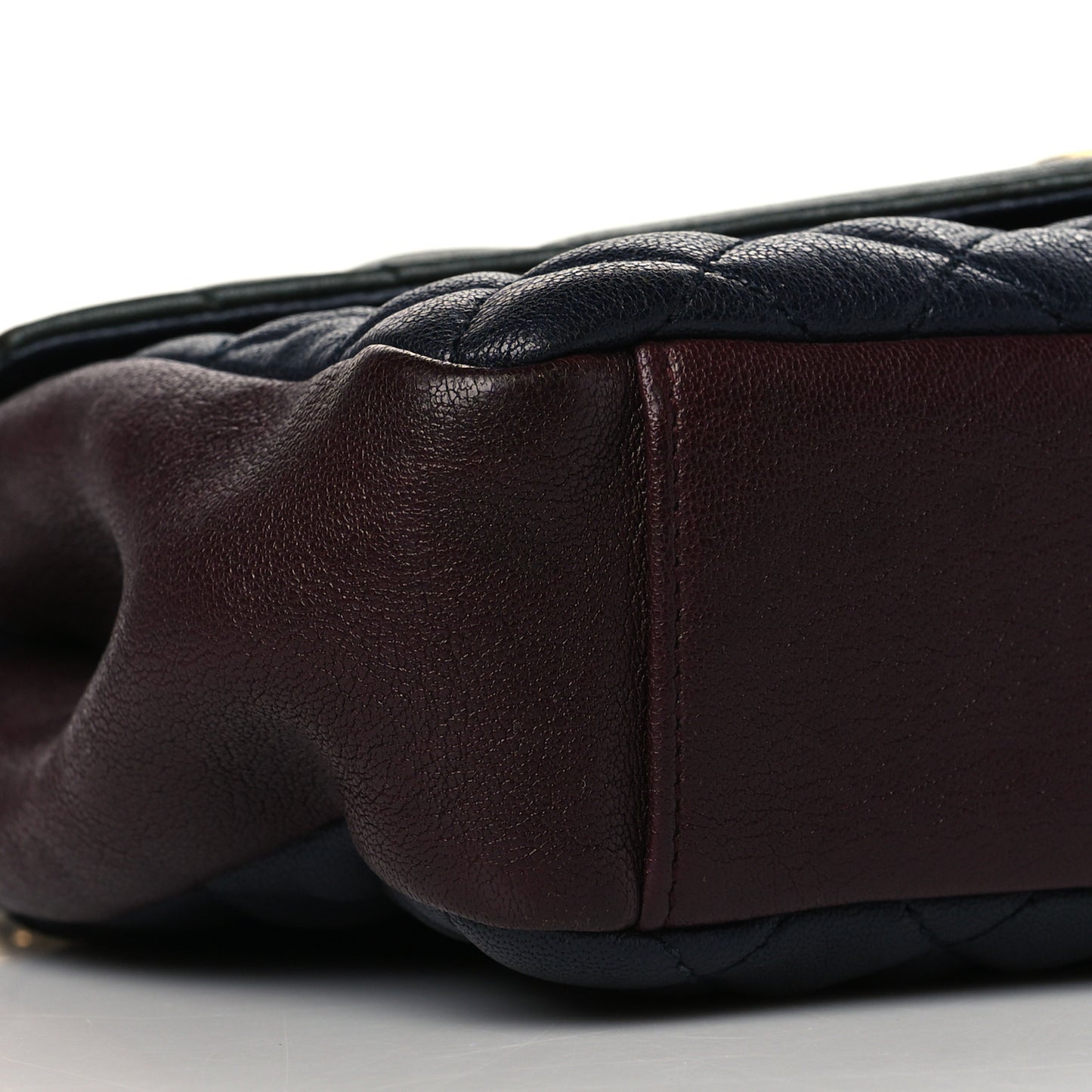 Sheepskin Tri-Color Tri-Quilt Monogram Medium College Bag