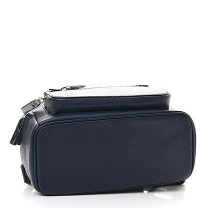 MCM Calfskin Visetos Floral Leopard Klassik Small Stark Backpack Blue Black 4 of 11