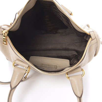 Prada Vitello Daino Shopping Satchel Cammeo 5 of 21