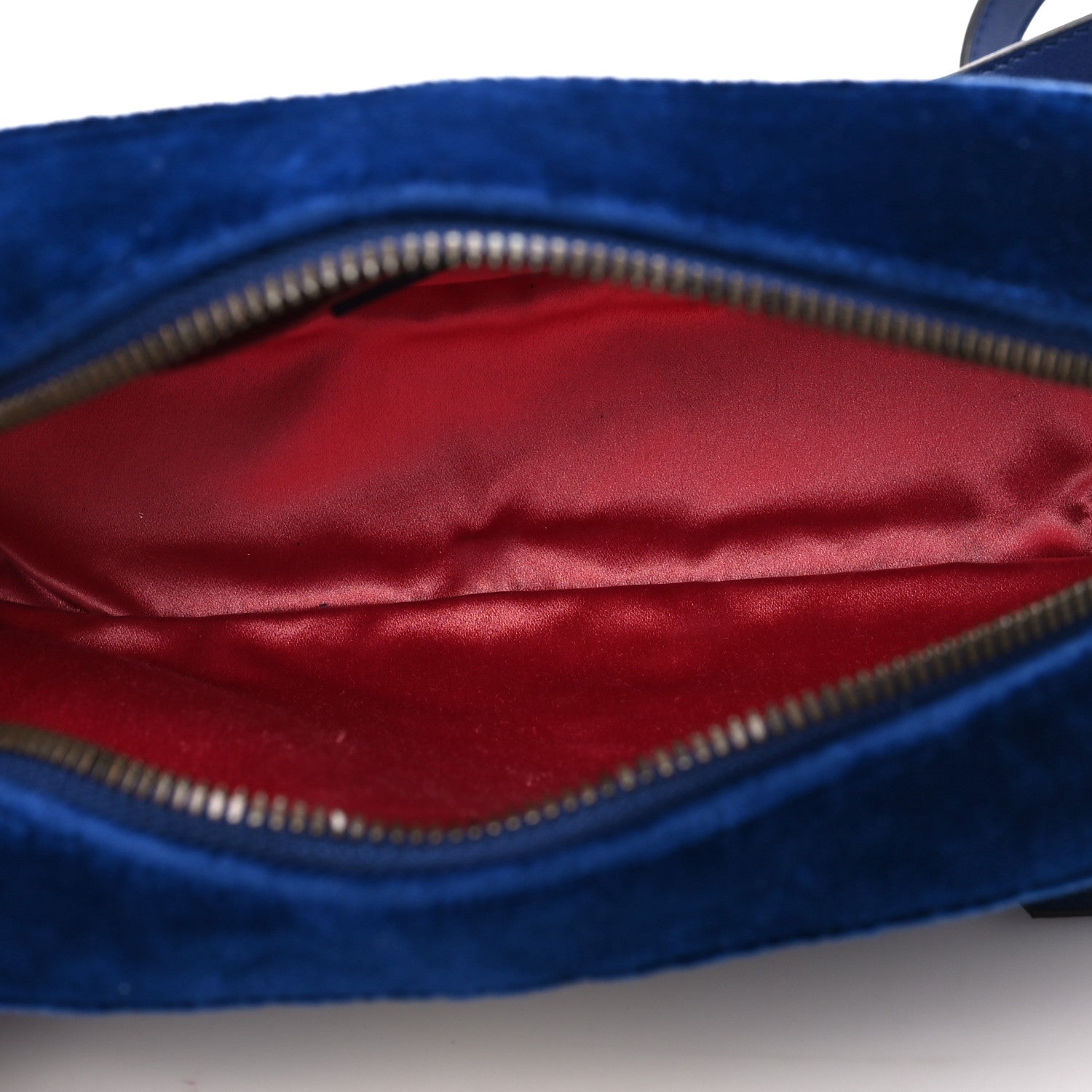 Gucci Velvet Matelasse Small GG Marmont Chain Shoulder Bag Cobalt 5 of 9