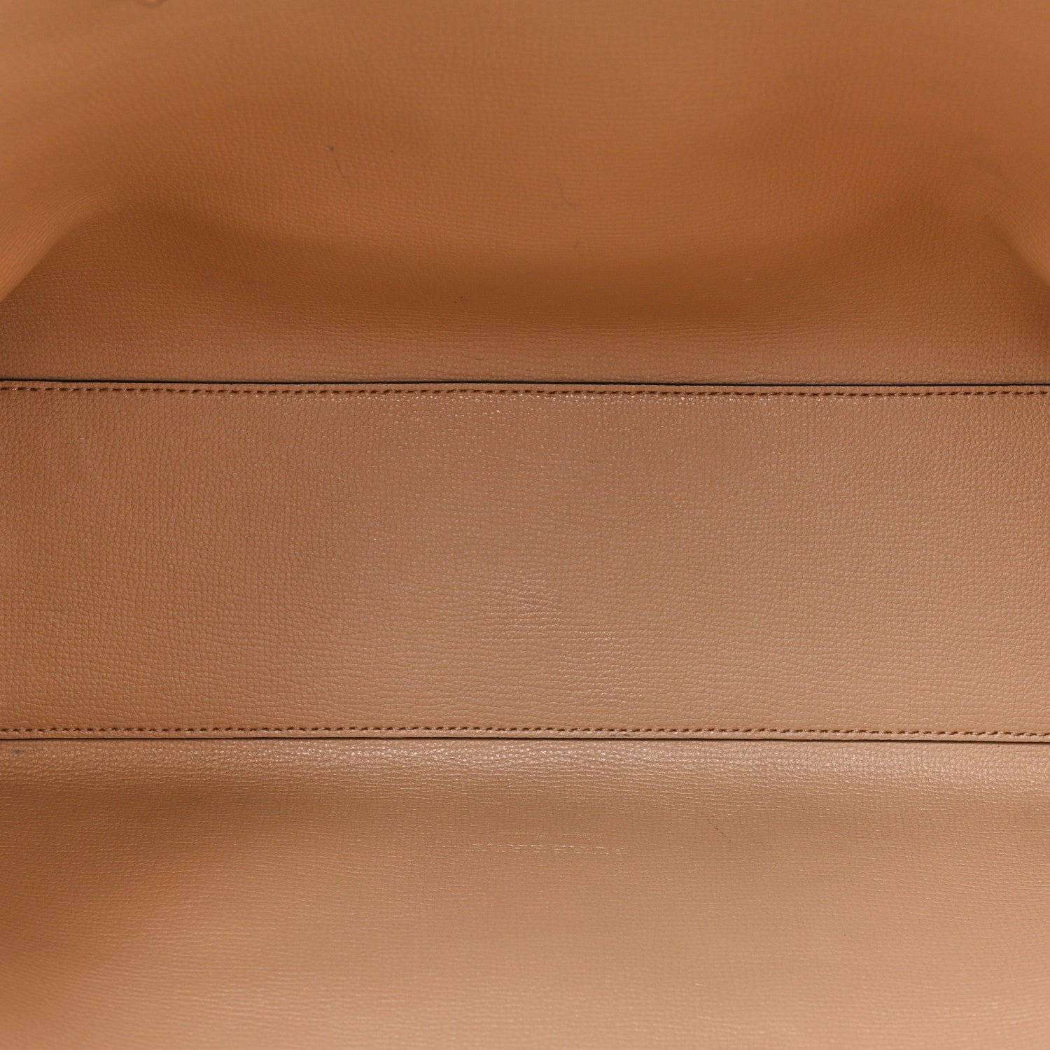Burberry Grainy Calfskin Haymarket Check Medium Reversible Tote Camel 8 of 23