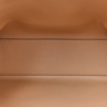 Burberry Grainy Calfskin Haymarket Check Medium Reversible Tote Camel 8 of 23