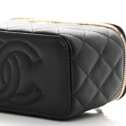 Chanel Caviar Quilted Small Vanity Case With Chain Black 10 of 13