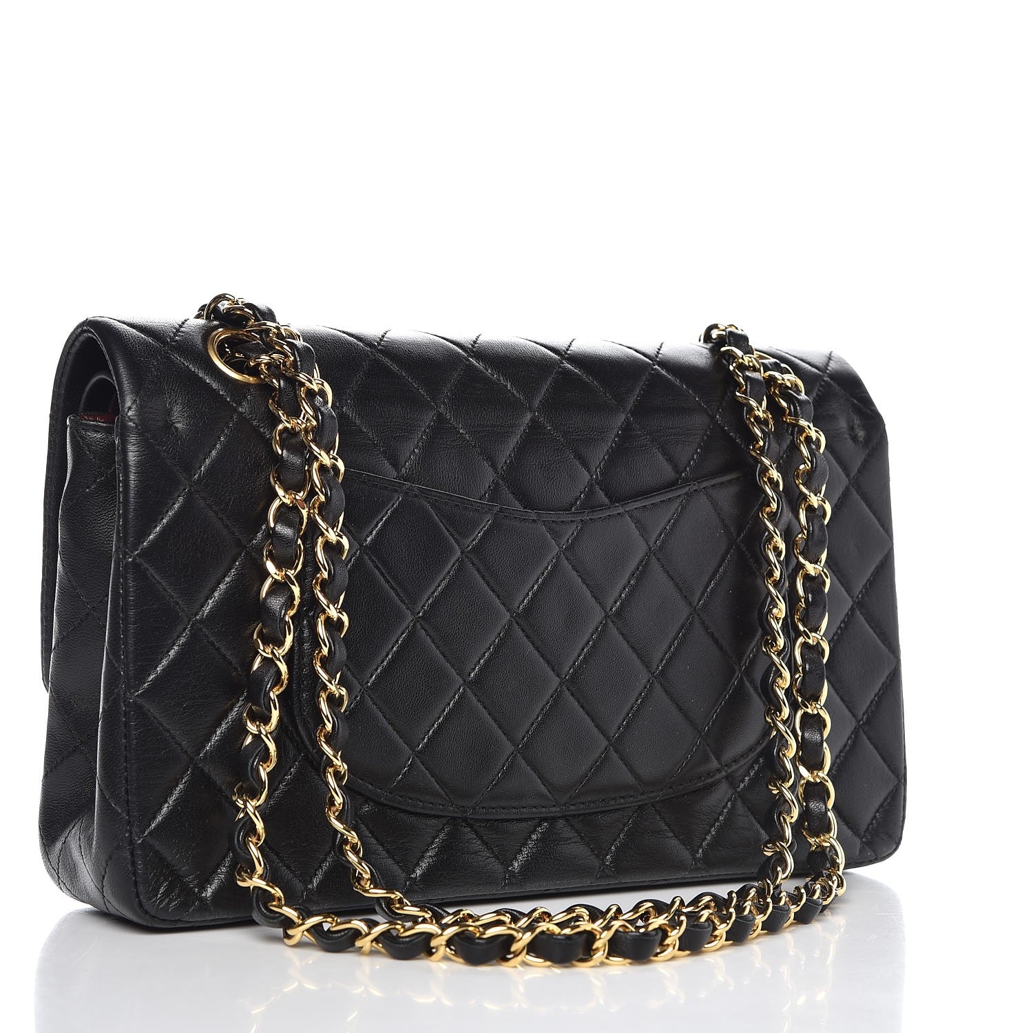 Chanel Lambskin Quilted Medium Double Flap Black 3 of 14