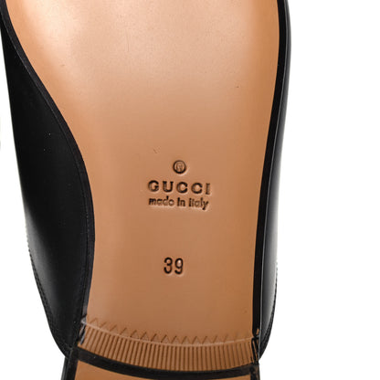 Gucci Calfskin Crystal Tiger Embroidered Princetown Slippers 39 Black 8 of 9