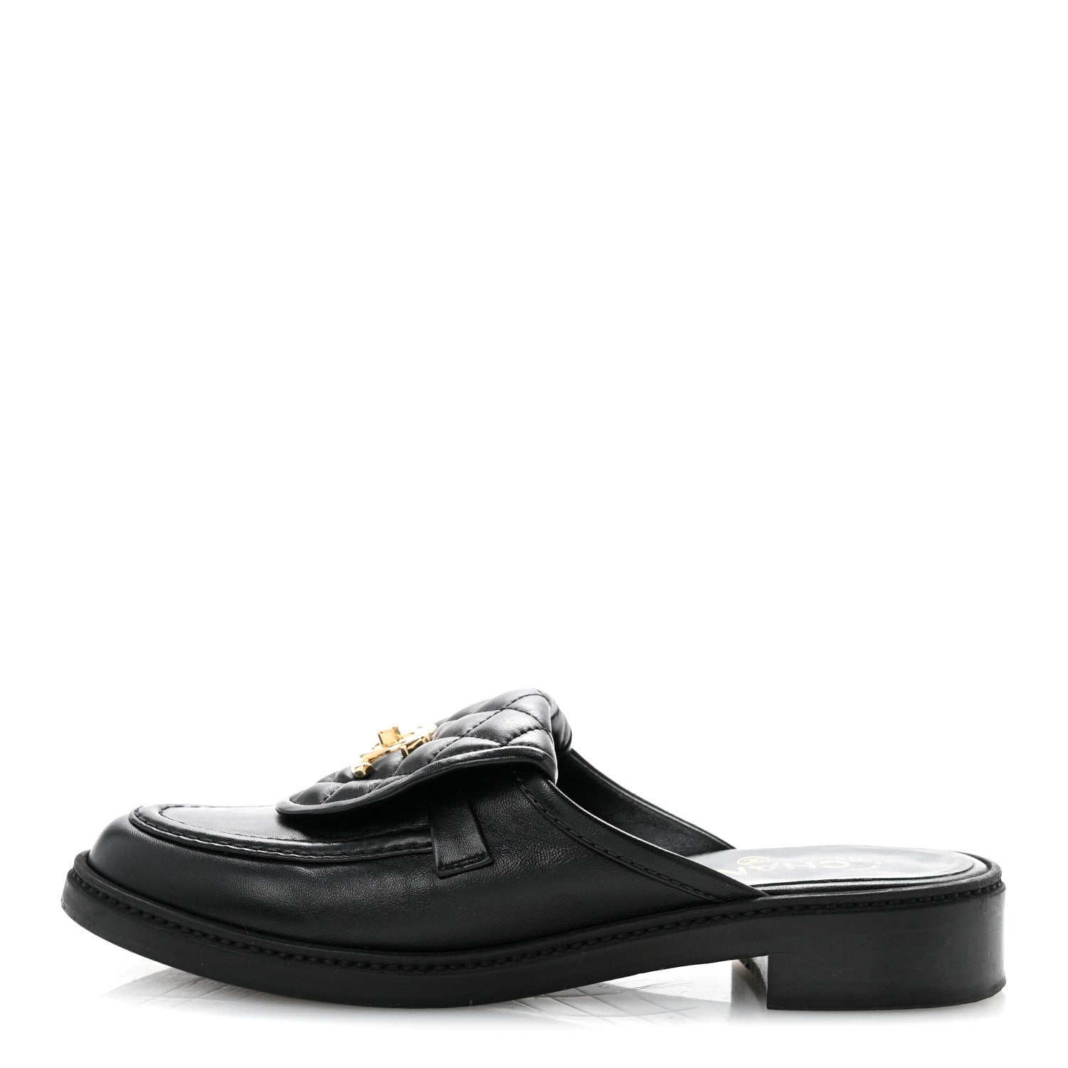 Chanel Lambskin Quilted CC Turnlock Mules 39.5 Black 1 of 11