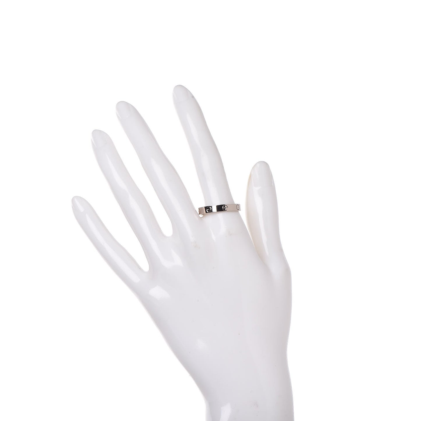 18K White Gold 3.5mm LOVE Wedding Band Ring 60 9.25