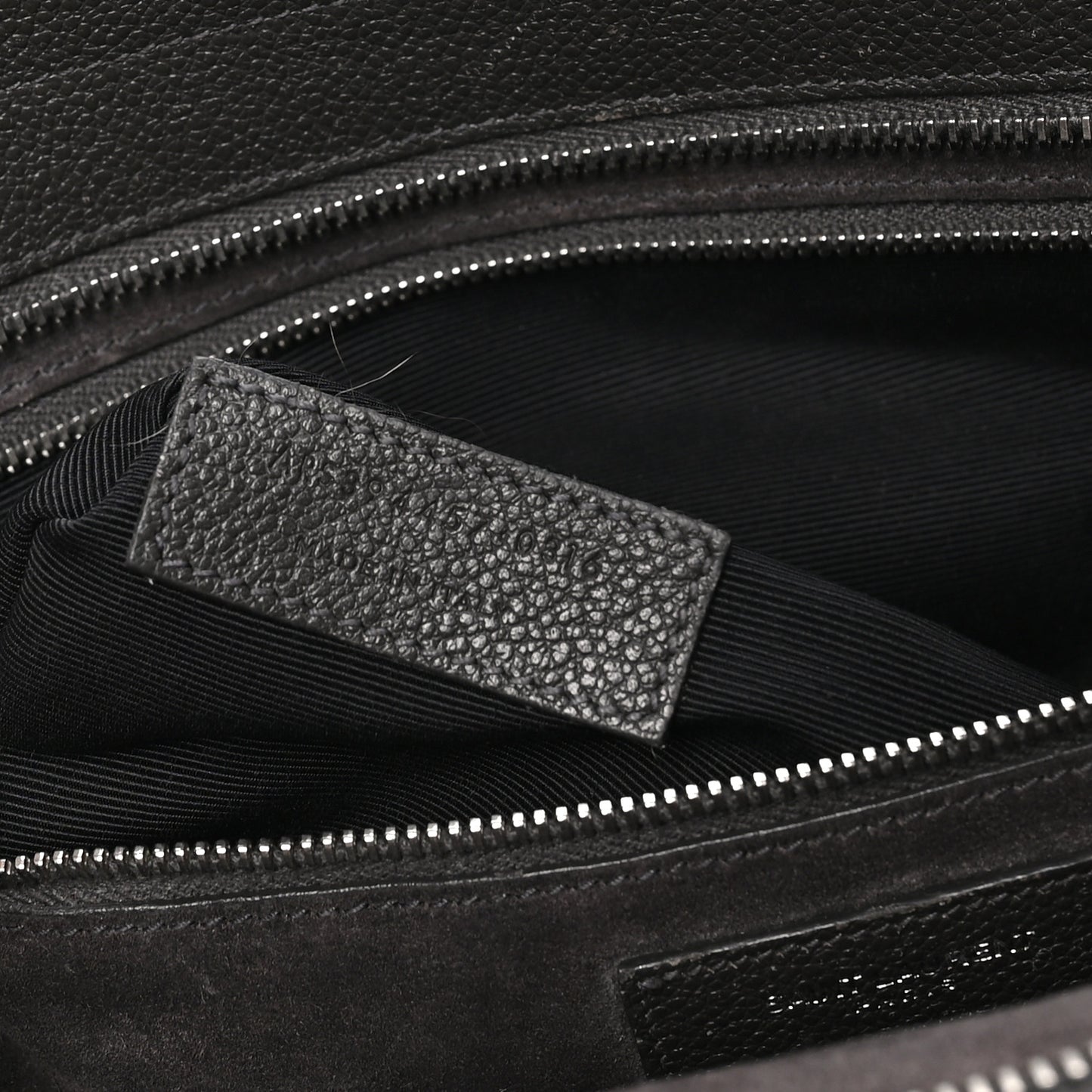 Grained Calfskin Medium Cabas Rive Gauche Coal