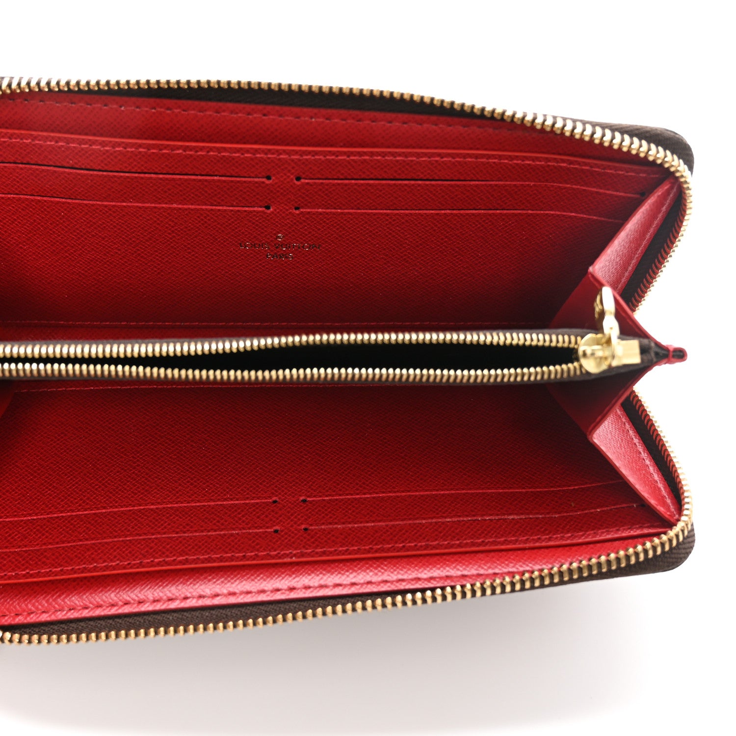 Louis Vuitton Damier Ebene Clemence Wallet Cherry 5 of 10