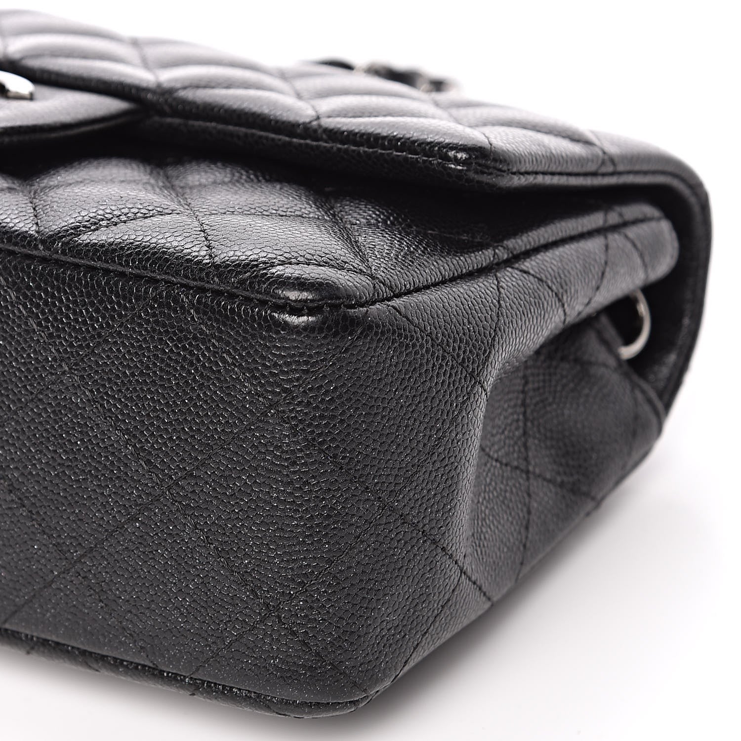 Chanel Iridescent Caviar Quilted Mini Rectangular Flap Black 9 of 11