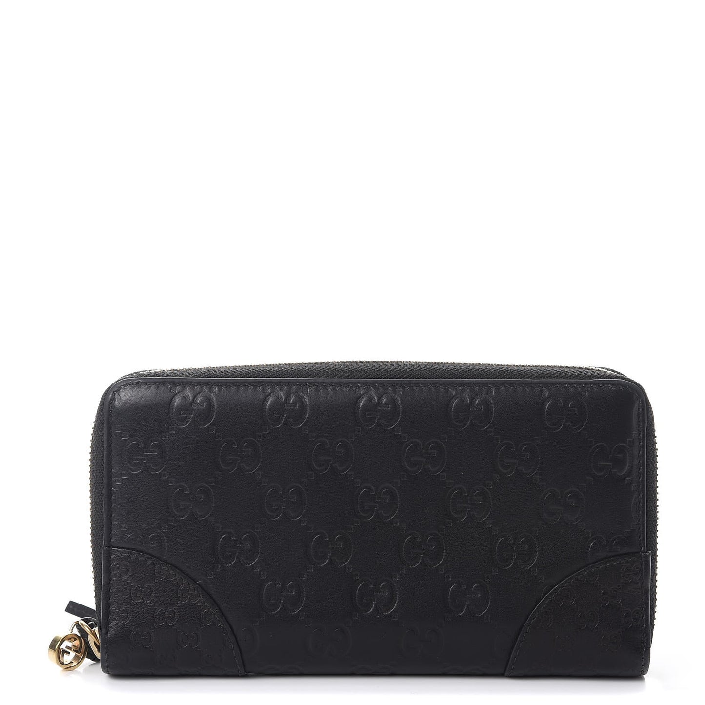 Guccissima Signature Microguccissima Bree Zip Around Wallet Black