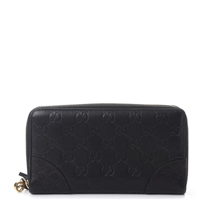 Gucci Guccissima Signature Microguccissima Bree Zip Around Wallet Black 1 of 10