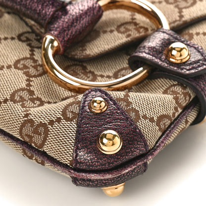 Gucci Monogram Small Horsebit Chain Clutch Purple 9 of 10