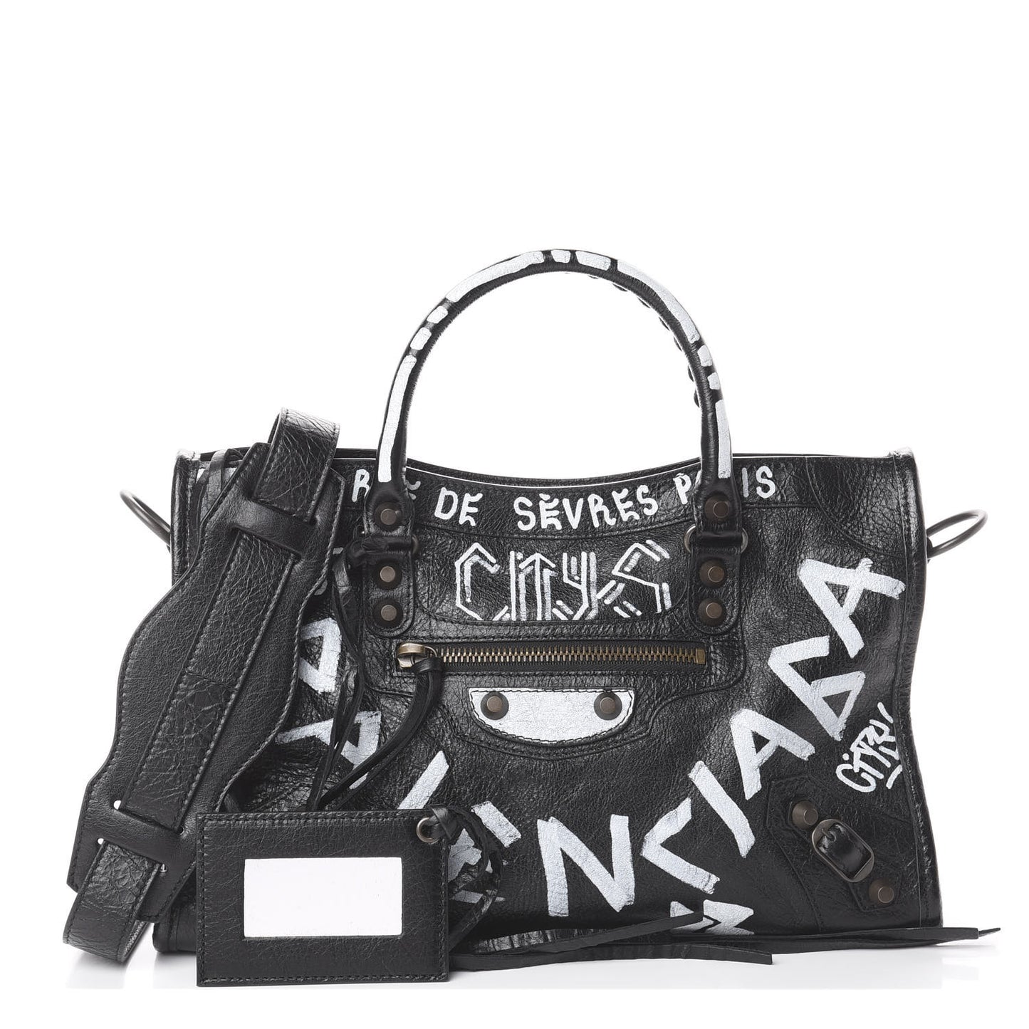 Agneau Classic Hardware Graffiti All Over S City Black
