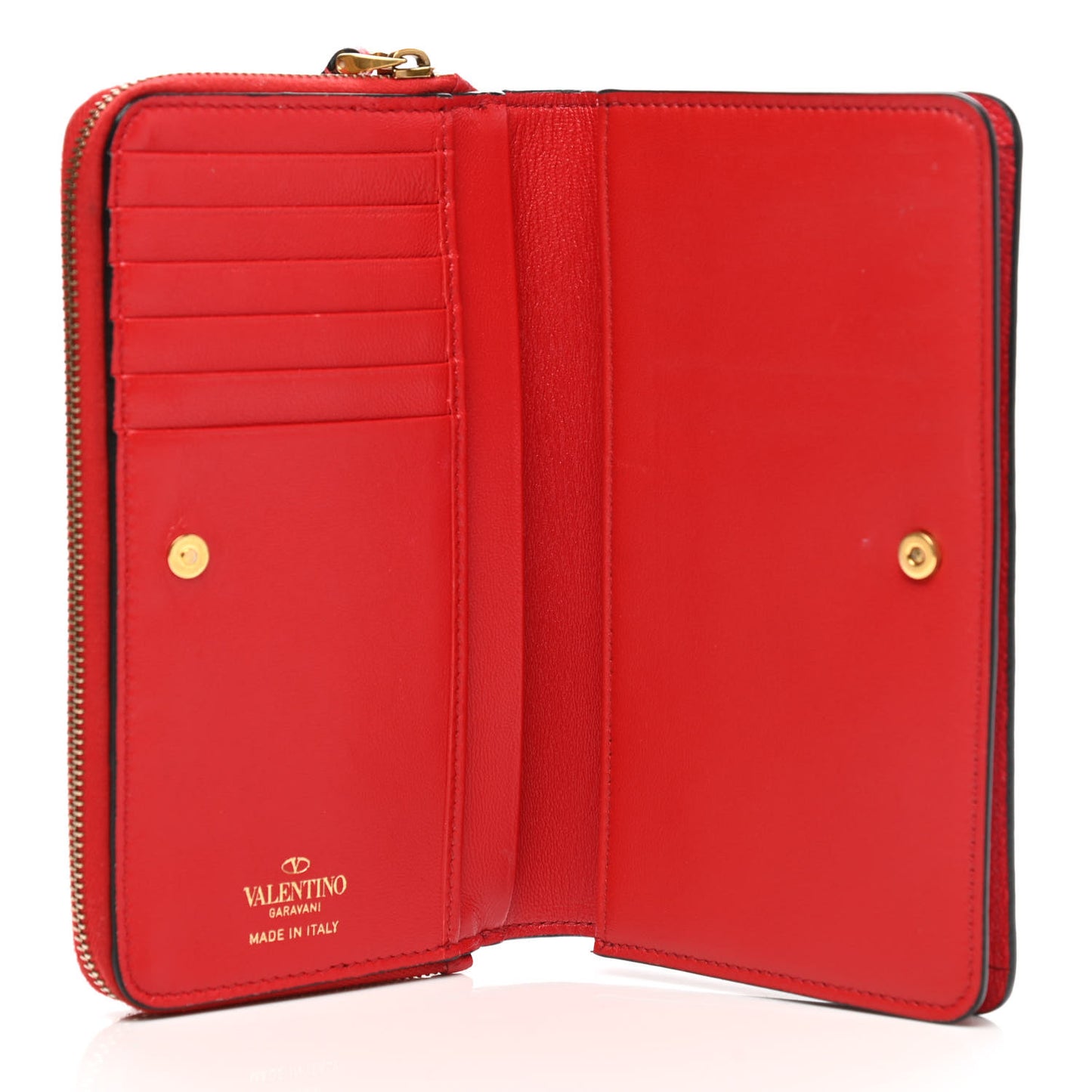 Grainy Calfskin Vlogo Phone Pouch Rouge Pur
