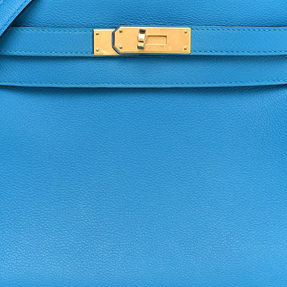 Hermes Evercolor Kelly Retourne 28 Bleu Frida 8 of 13