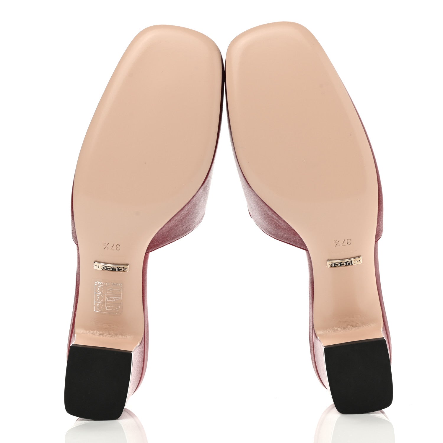 Gucci Malaga Kid Crystal Square G Madelyn Mules 37.5 Romantic Cerise 5 of 9