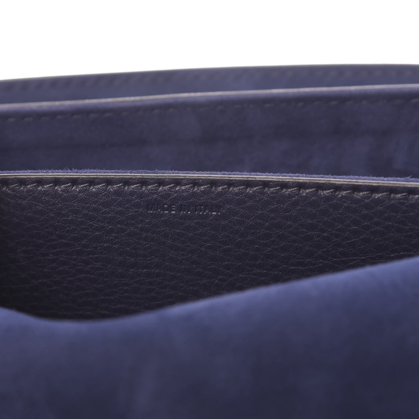 Grained Calfskin Dio(r)evolution Flap Bag Navy Blue