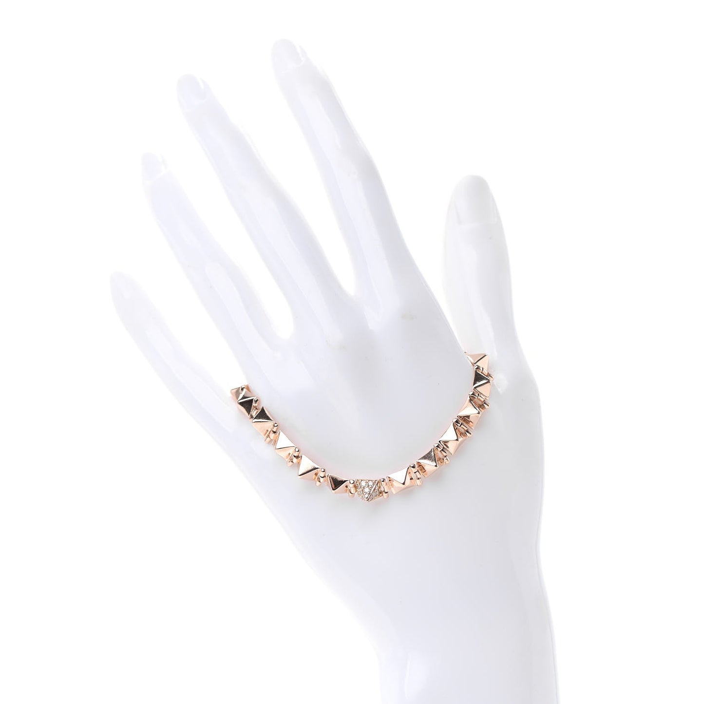 14K Rose Gold Diamond Small Spike Bracelet