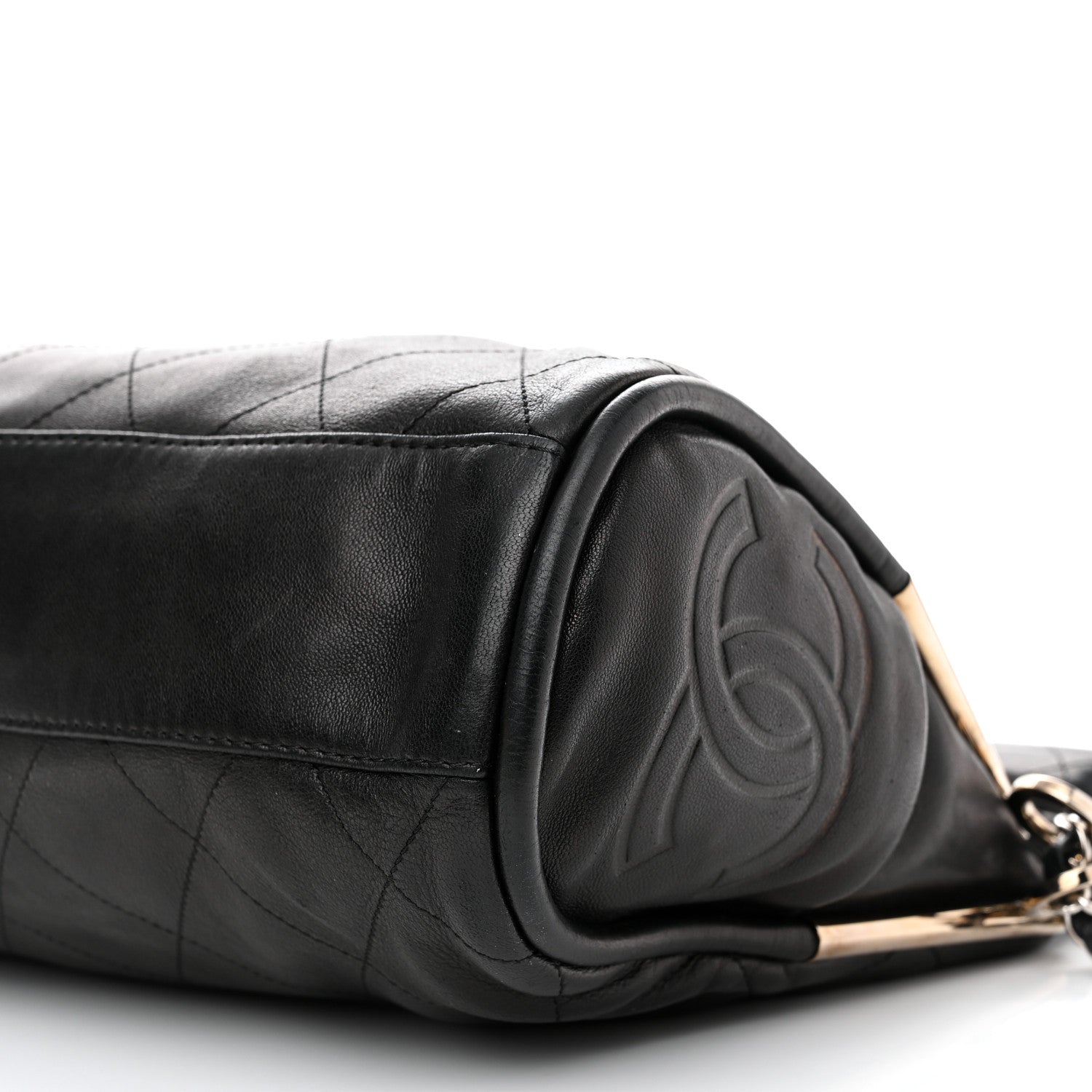 Chanel Lambskin Stitched Medium Ultimate Soft Tote Black 10 of 13