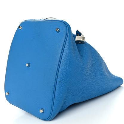 Hermes Taurillon Clemence Picotin Lock 22 MM Bleu Zanzibar 10 of 11