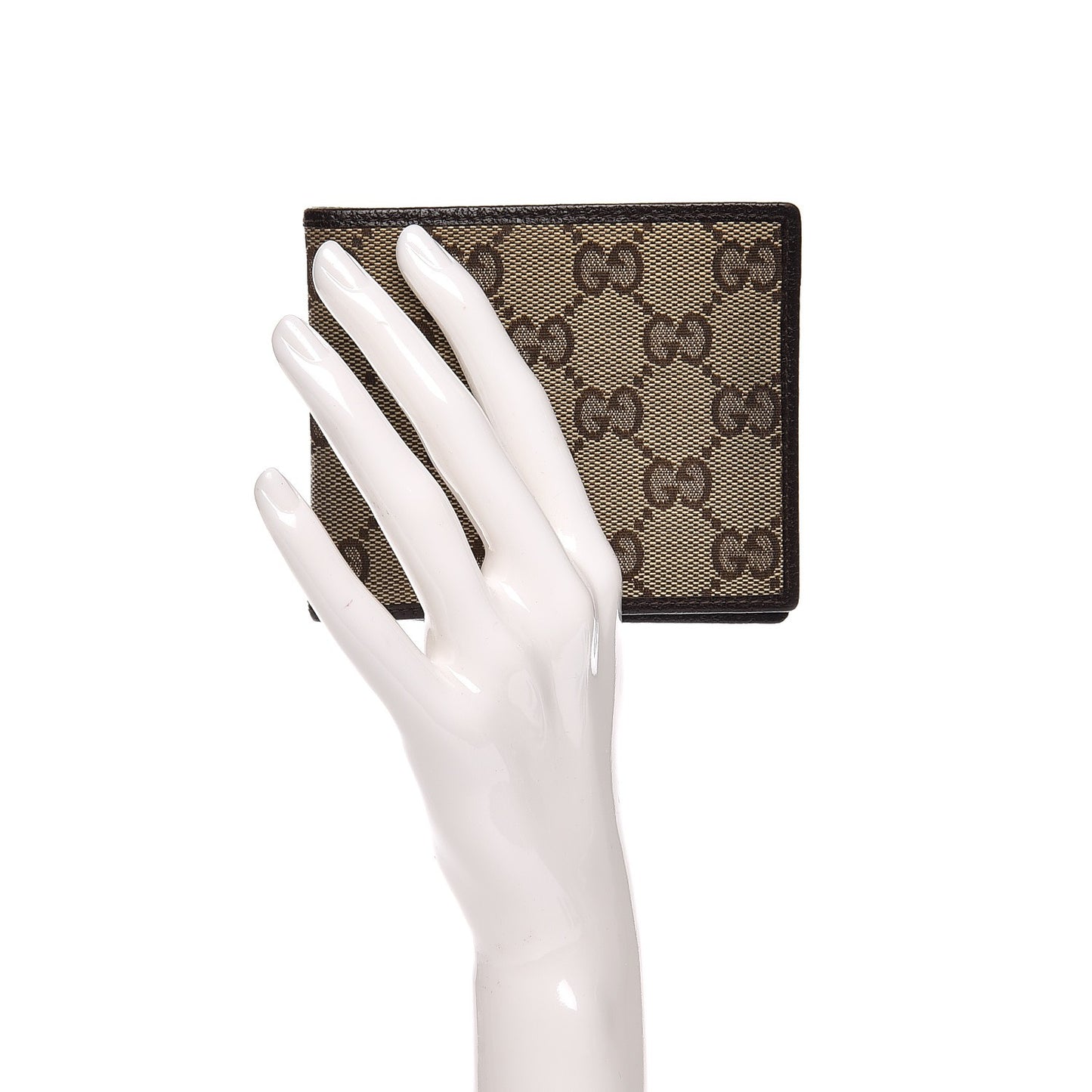 Mens Monogram Bi-Fold Wallet Dark Brown
