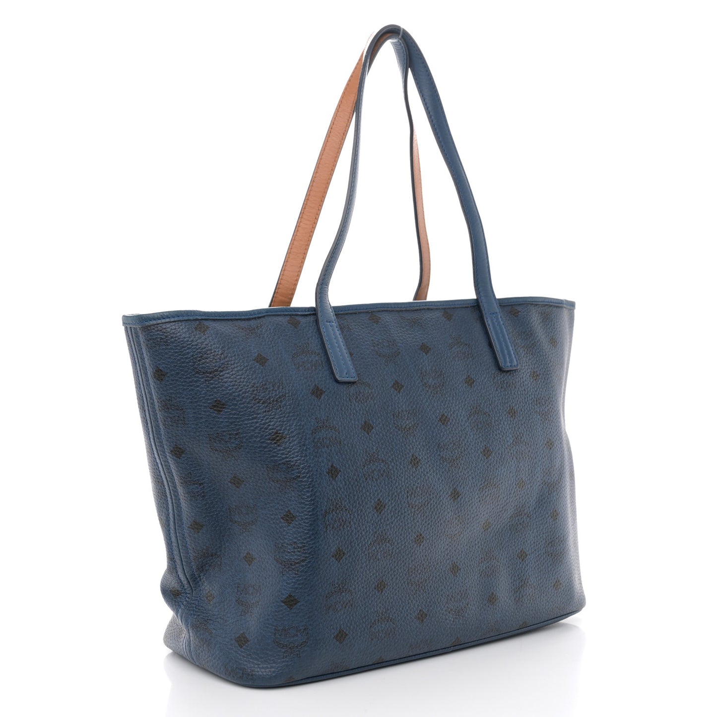 Visetos Medium Top Zip Shopper Tote Blue