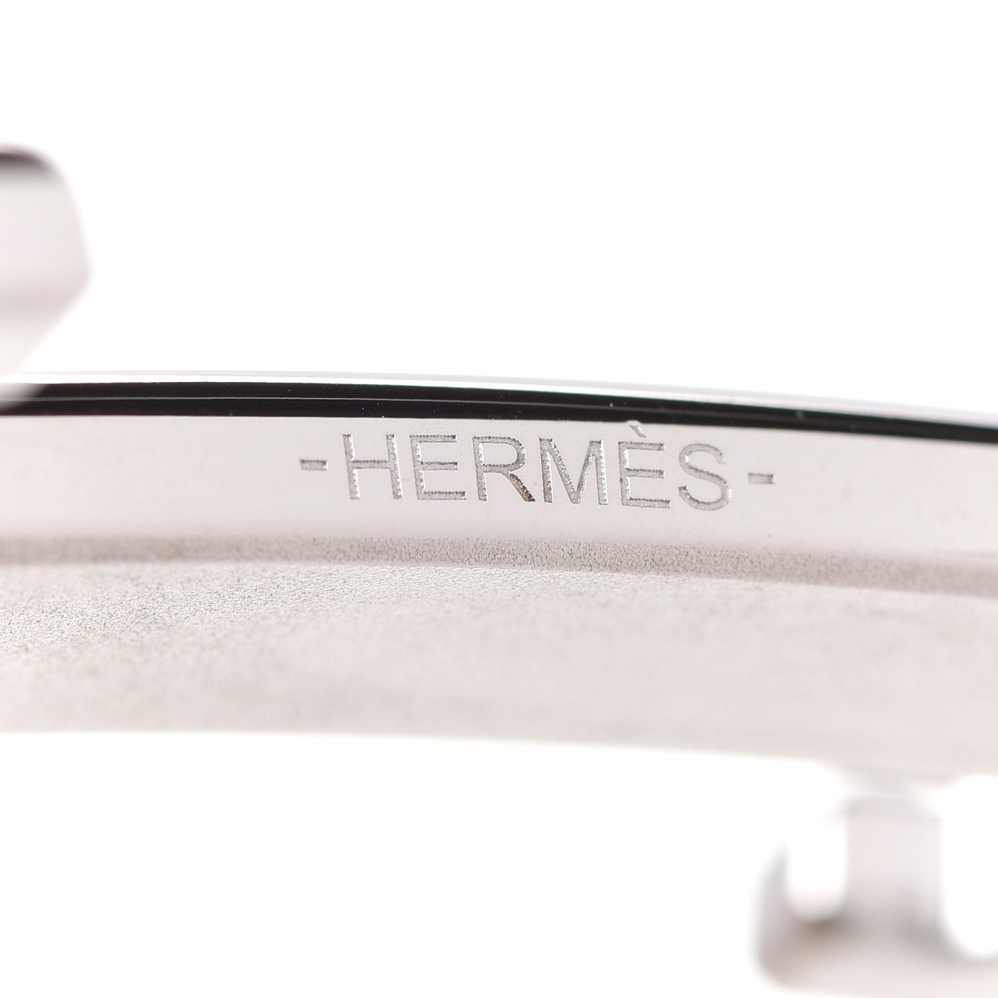 Polished Palladium 32mm H Belt Buckle Silver