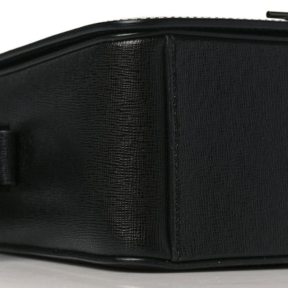 Off-White Saffiano Striped Diag Binder Flap Bag Black White 7 of 8