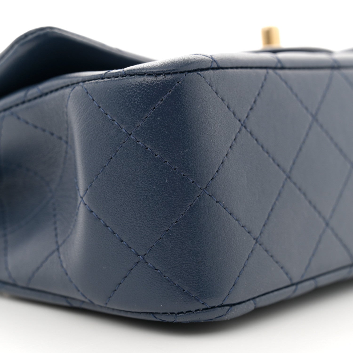 Chanel Lambskin Quilted Mini Metal Top Handle Rectangular Flap Blue 9 of 12