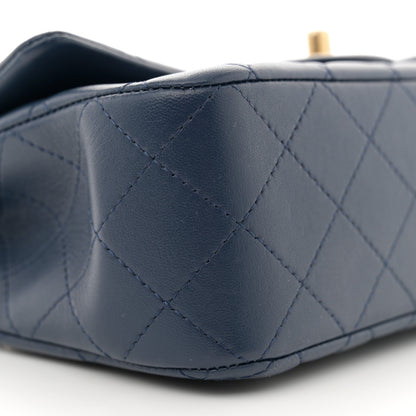Chanel Lambskin Quilted Mini Metal Top Handle Rectangular Flap Blue 9 of 12