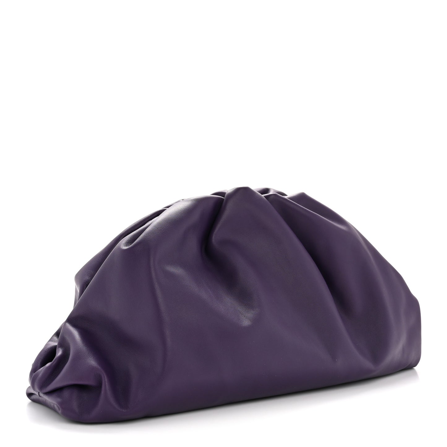 Smooth Butter Calf The Pouch Oversized Clutch Raisin