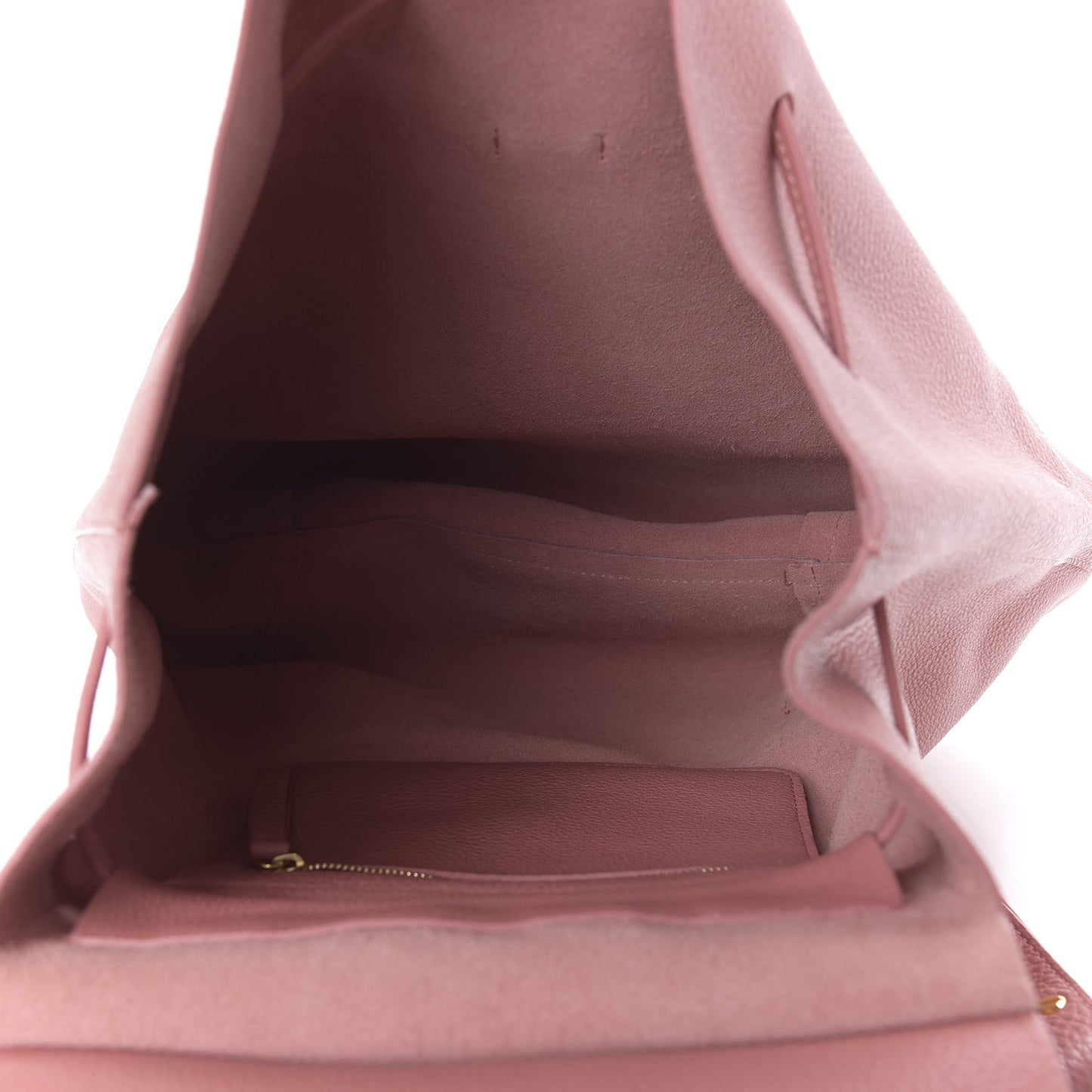 Tumbled Calfskin Backpack Bag Blush