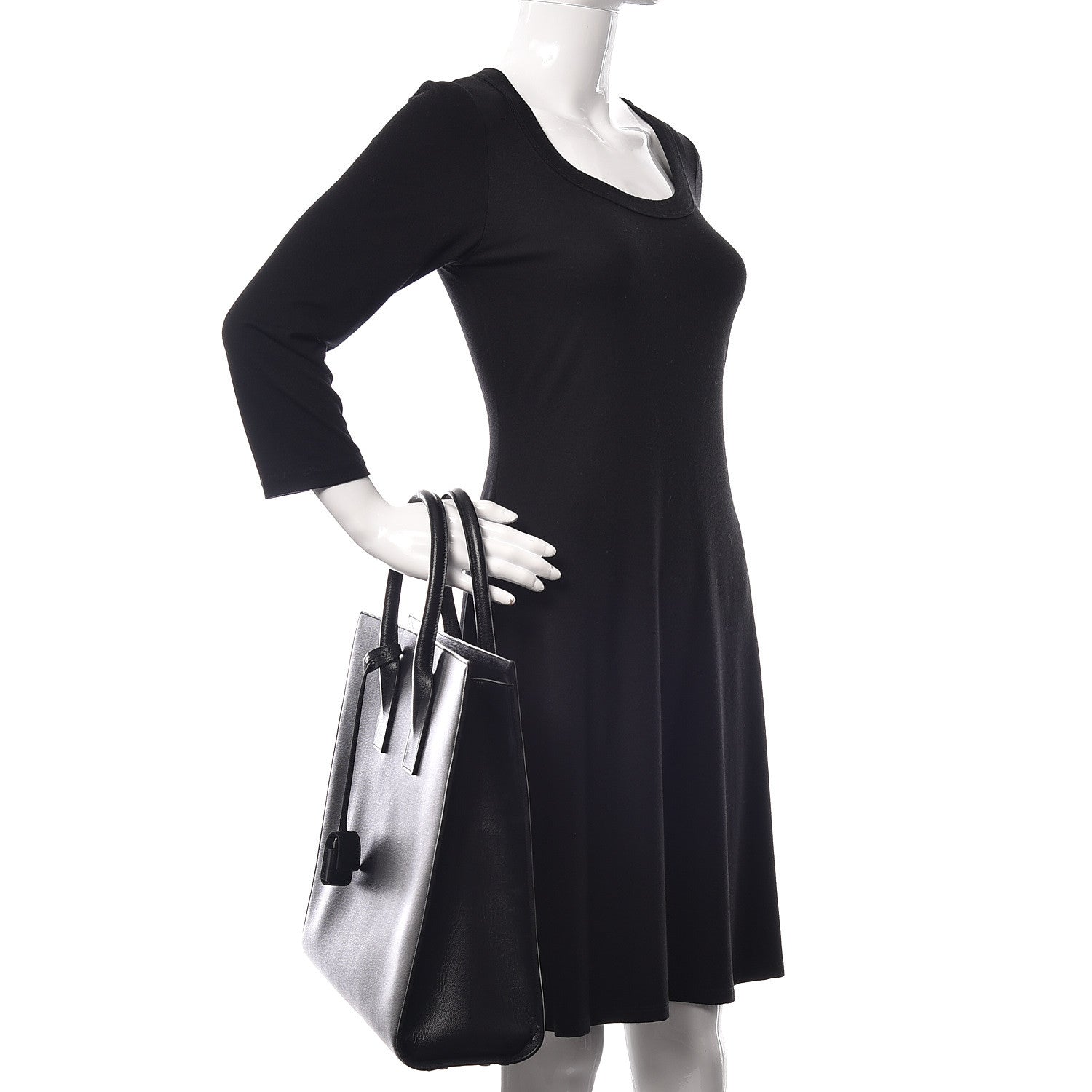Saint Laurent Grain de Poudre Medium Museum Tote Black 2 of 11