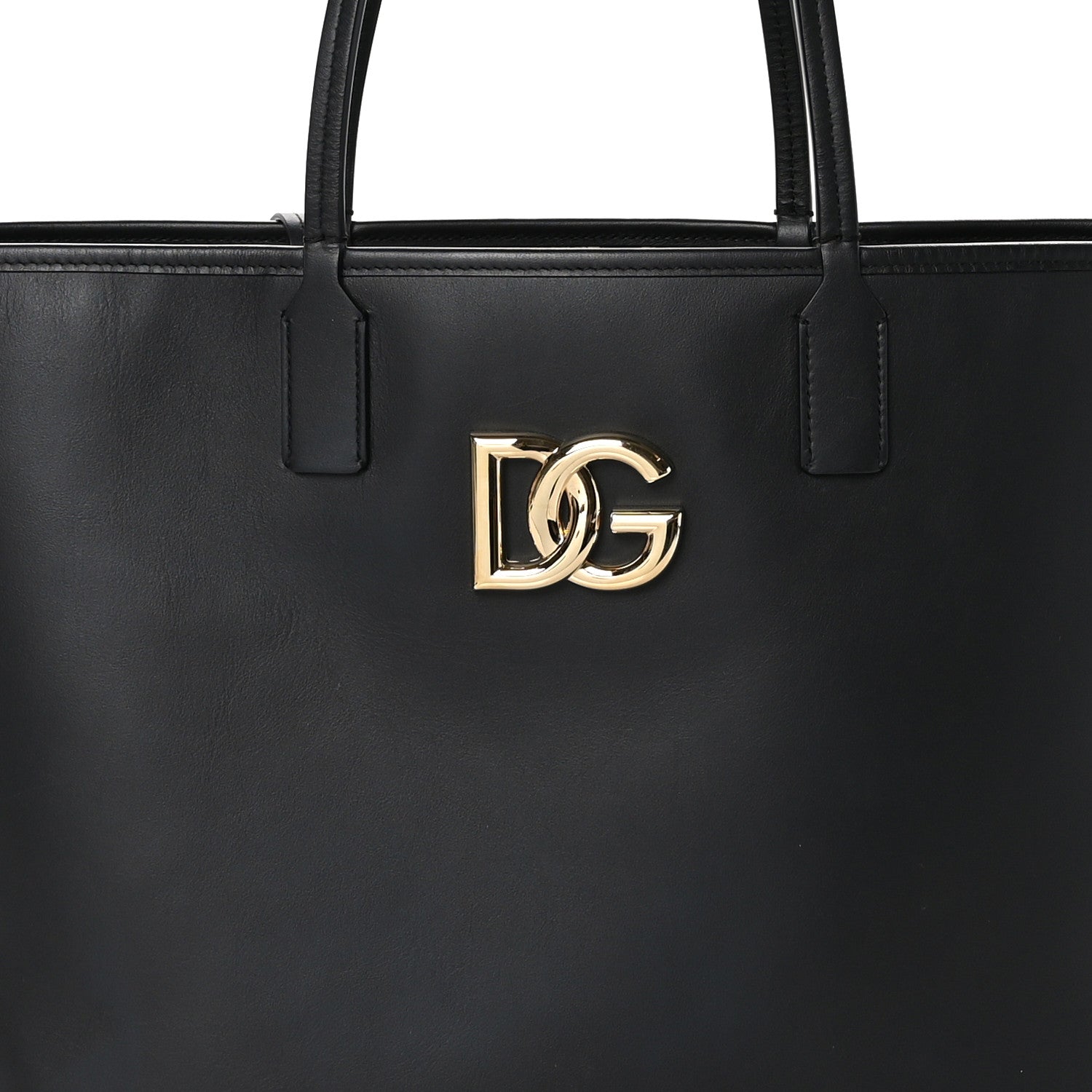 Dolce & Gabbana Calfskin Medium Fefe Tote Black 8 of 10