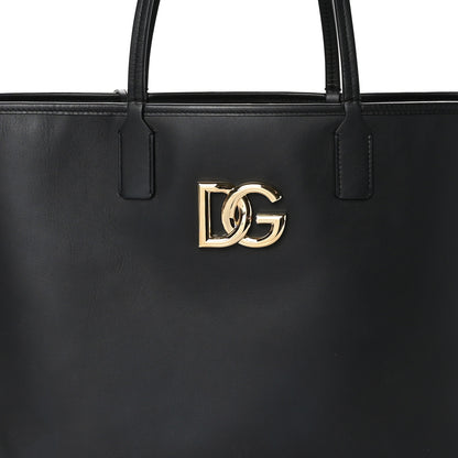 Dolce & Gabbana Calfskin Medium Fefe Tote Black 8 of 10