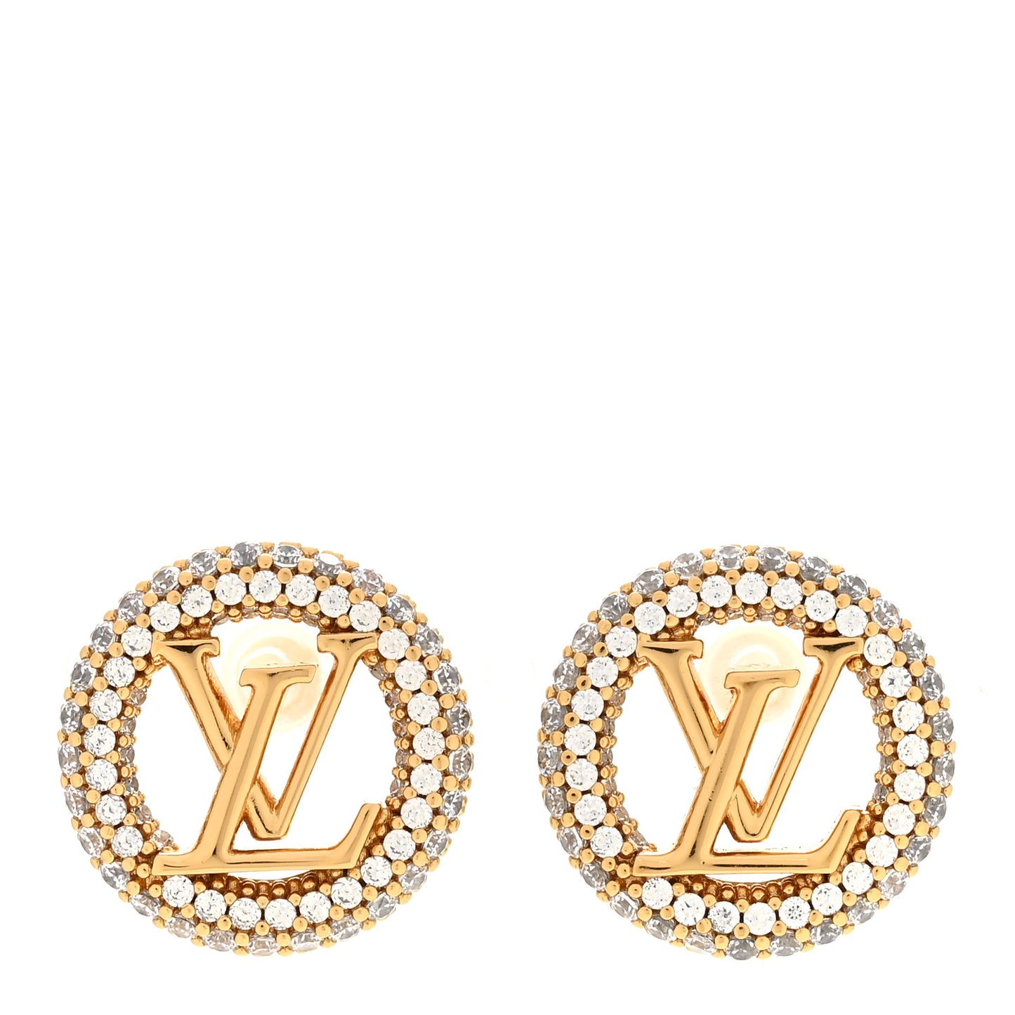 Metal Crystal Louise By Night Earrings Gold
