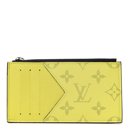 Louis Vuitton Monogram Taiga Coin Card Holder Yellow 1 of 7