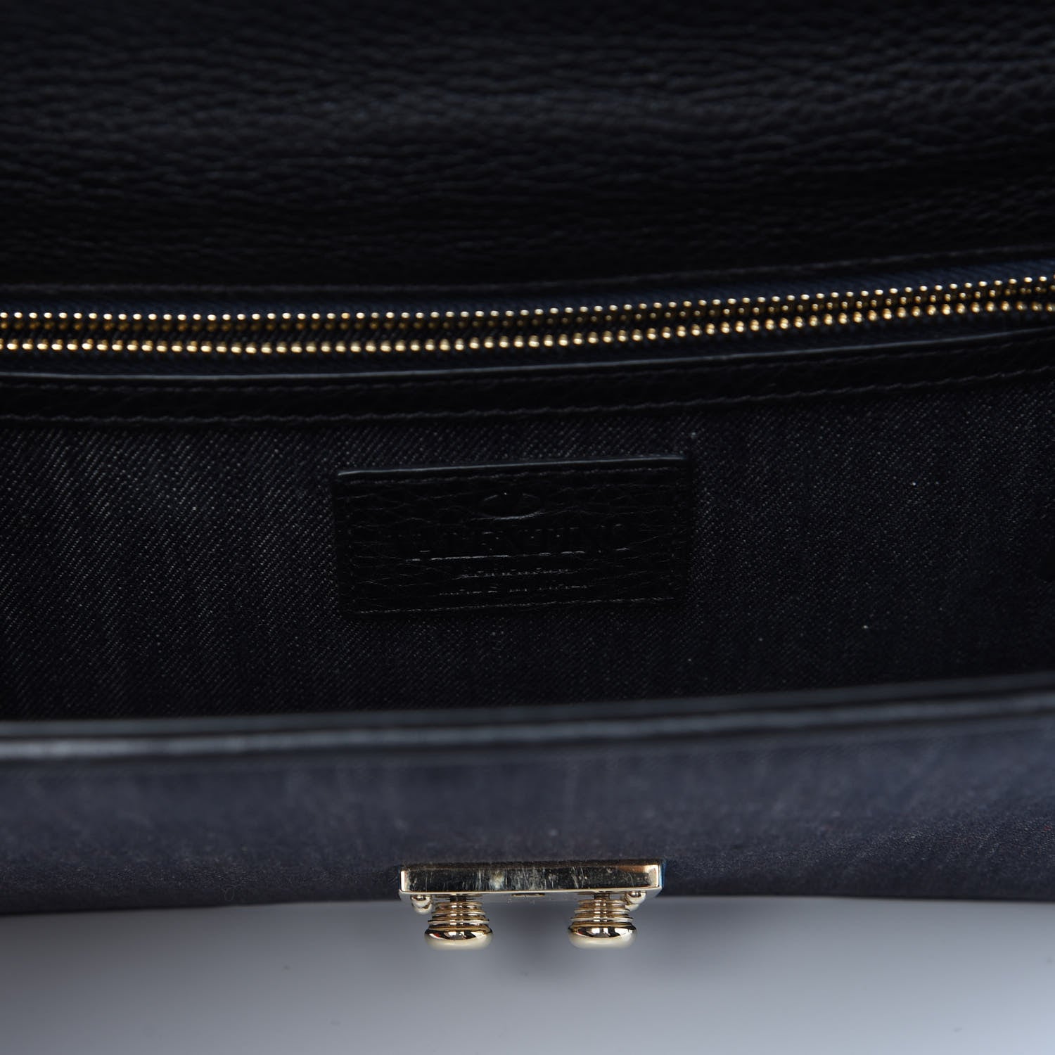 Valentino Garavani Denim Medium Glam Lock Rockstud Flap Deep Denim 5 of 8