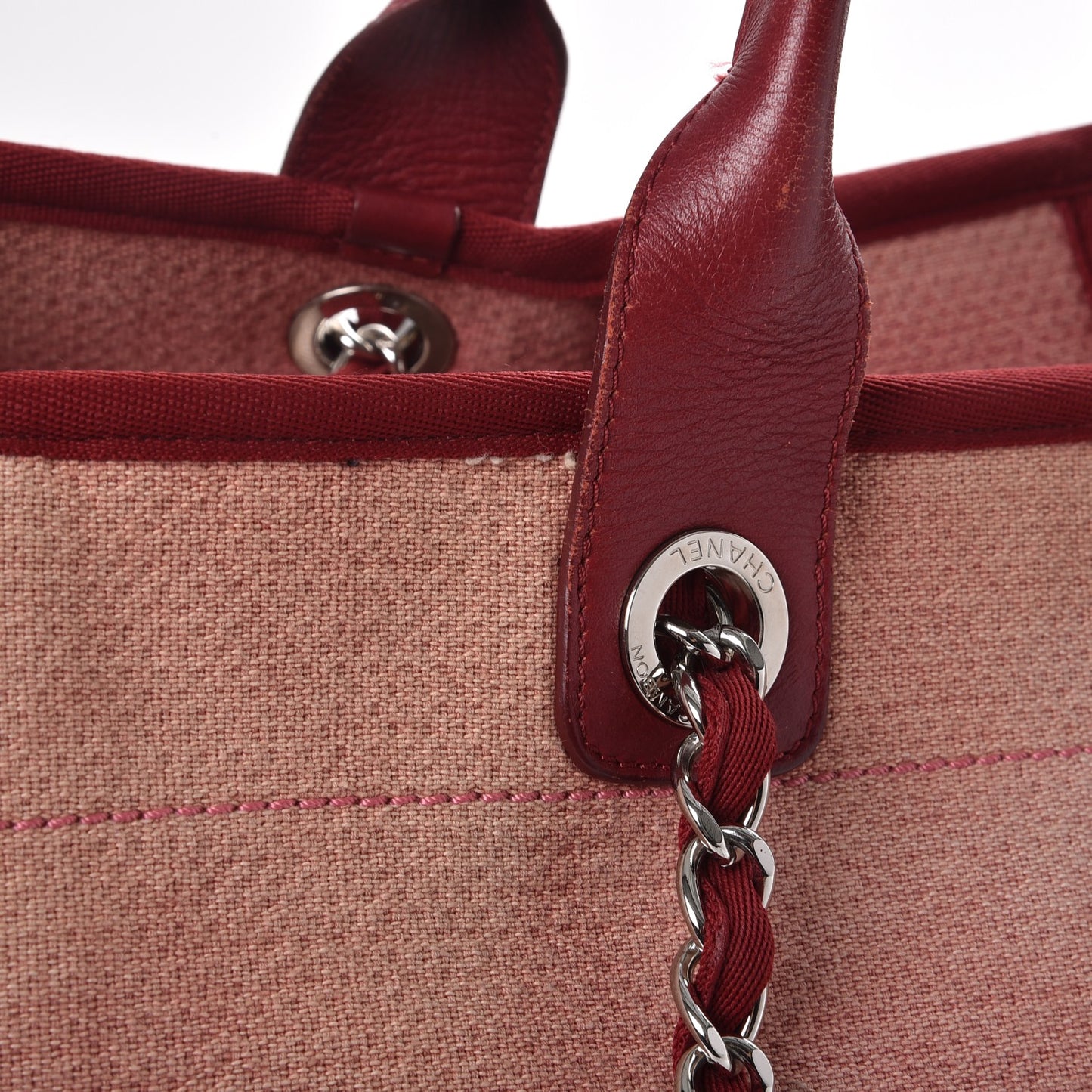 Canvas Large Deauville Tote Red
