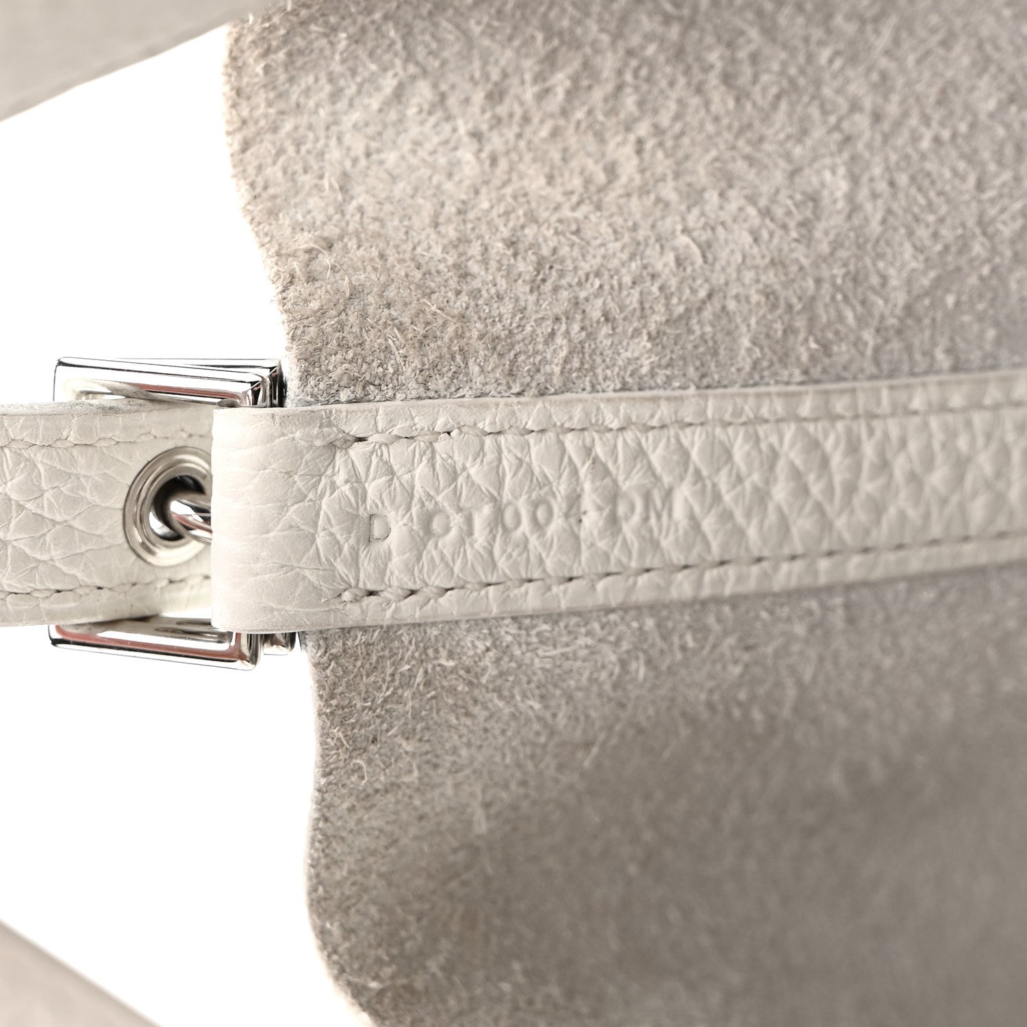 Hermes Taurillon Clemence Picotin 22 MM White 8 of 17